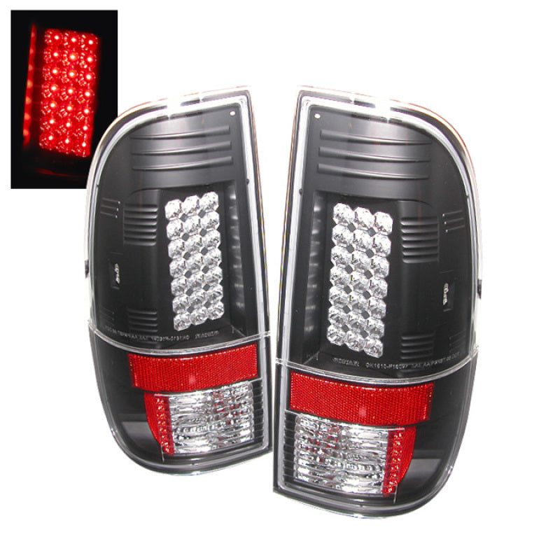 Spyder Ford Super Duty 08-15 LED Tail Lights Black ALT-YD-FS07-LED-BK-SR1 Performance