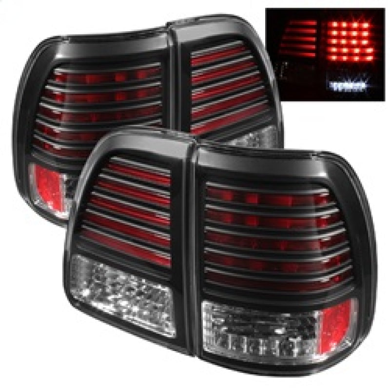 Spyder Toyota Land Cruiser 98-05 LED Tail Lights Black ALT-YD-TLAN98-LED-BK-SR1 Performance