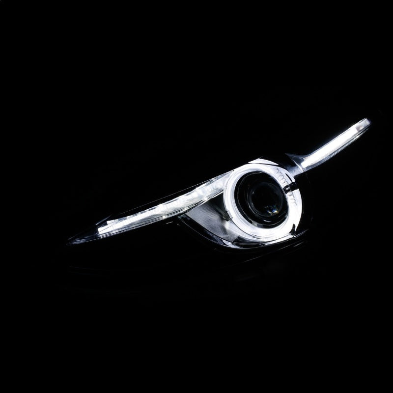 ANZO Projector Headlights With Halo Black w/Amber 14-17 Mazda 3-SR1 Performance