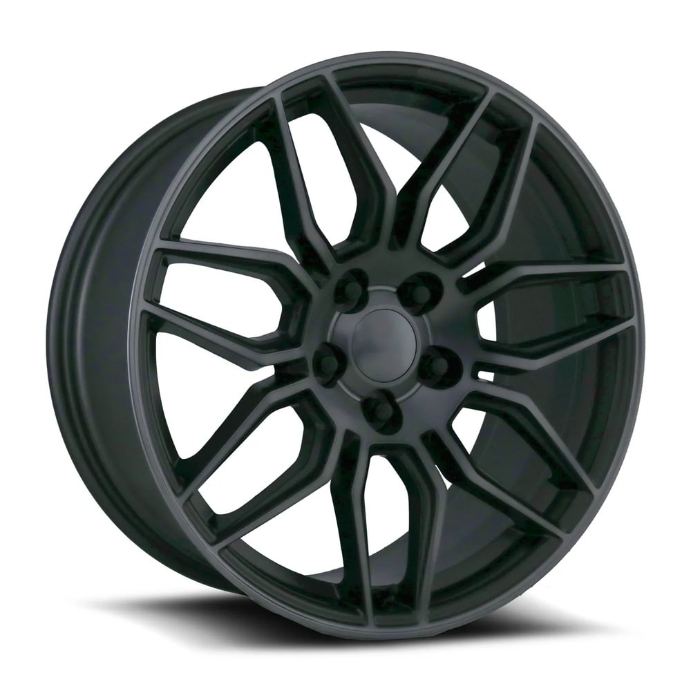 19X10 5X4.75 +40 HB 70.3 C8 Z06 TITANIUM GREY MF/DARK CLEAR WITH CAP-SR1 Performance
