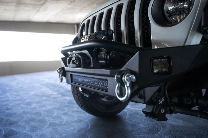 DV8 Offroad FS-7 Mid-Width Winch Front Bumper for Jeep Wrangler JL & Gladiator JT