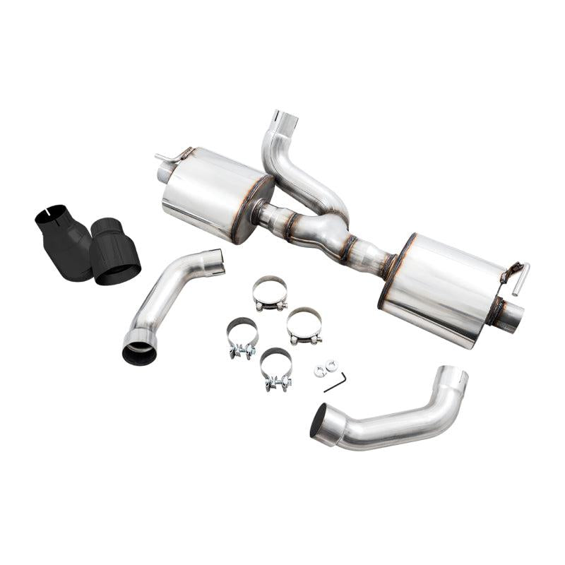 AWE Tuning 2018+ Jeep Wrangler JL/JLU Tread Edition Axle-Back Dual Exhaust - Diamond Black Tips-SR1 Performance