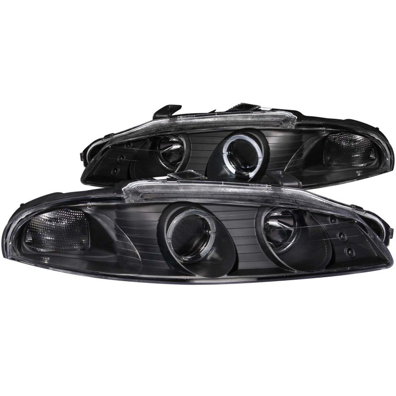 ANZO 1997-1999 Mitsubishi Eclipse Projector Headlights w/ Halo Black G2-SR1 Performance