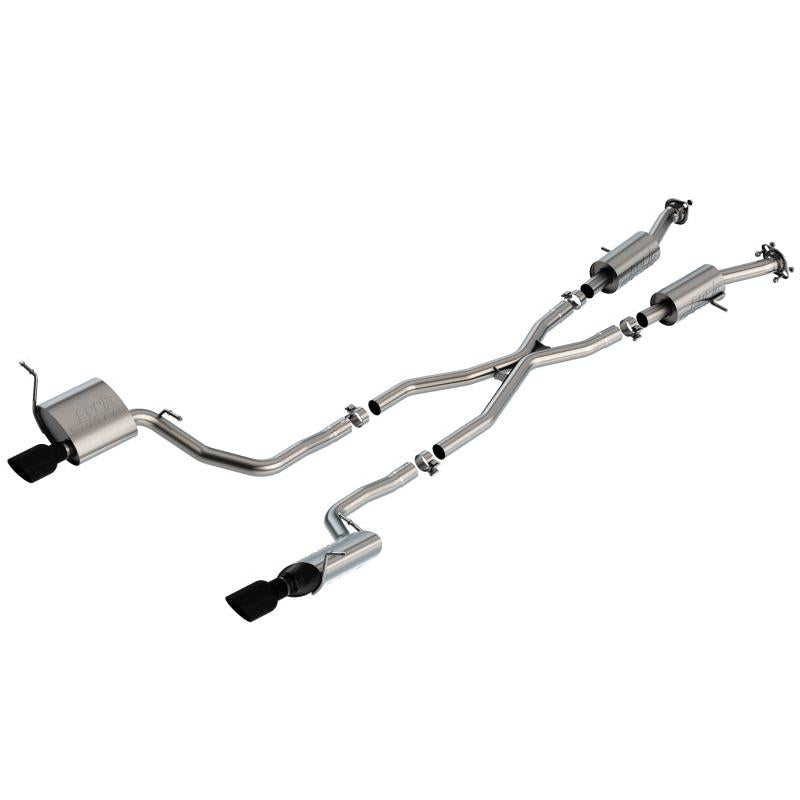 Borla 14-20 Jeep Grand Cherokee 3.6L V6 2/4WD 2.25in S-Type Cat-back - Black Chrome-SR1 Performance