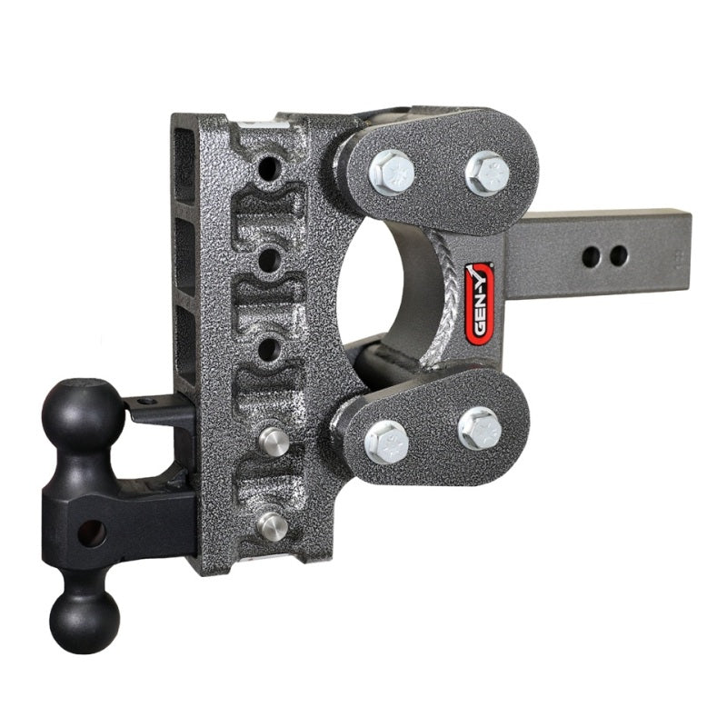 Gen-Y The Boss Torsion-Flex 2.5-inch Shank Hitch with 7.5-inch Drop and Dual-Ball & Pintle Lock