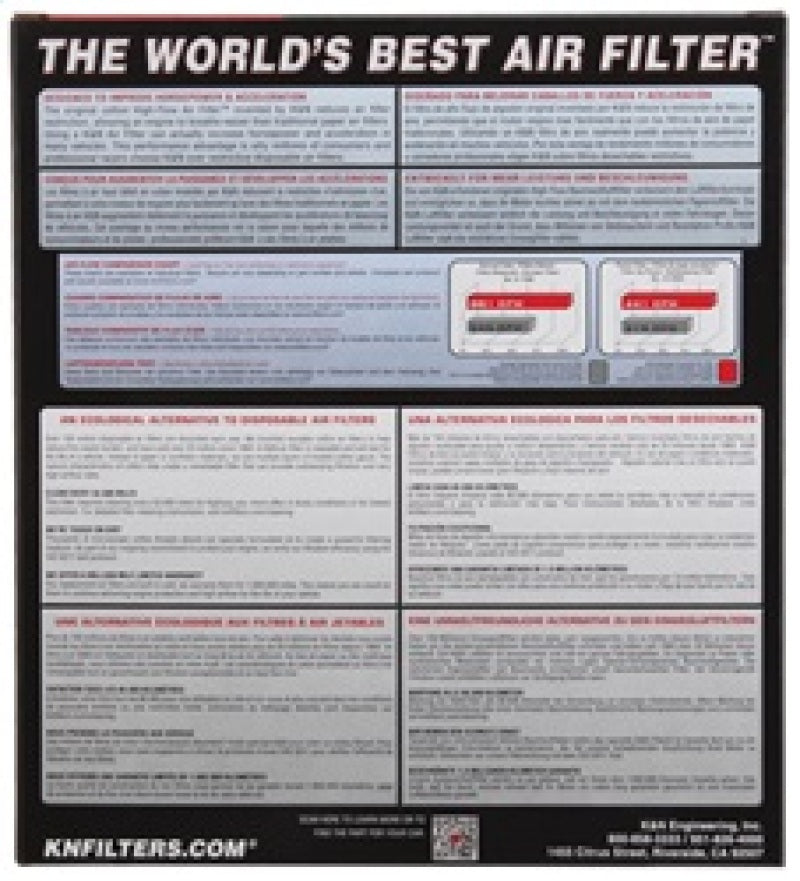 K&N Ford Drop In Air Filter-SR1 Performance