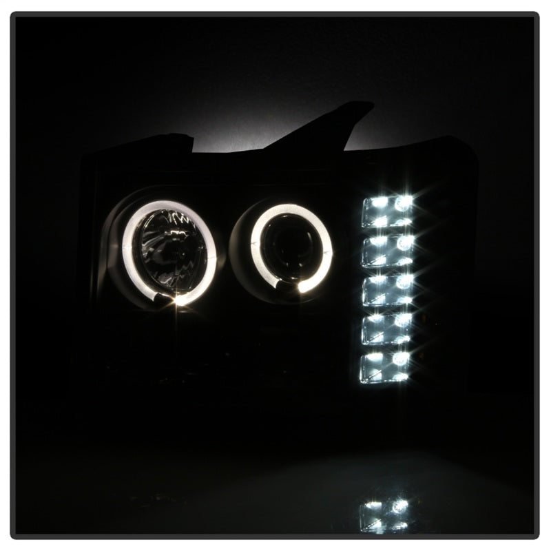 Spyder GMC Sierra 1500/2500 07-13 Projector Headlights LED Halo- LED Blk Smke PRO-YD-GS07-HL-BSM-SR1 Performance
