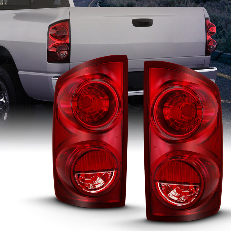 ANZO 2007-2009 Dodge Ram 1500 Tail Light Red Lens (OE)-SR1 Performance