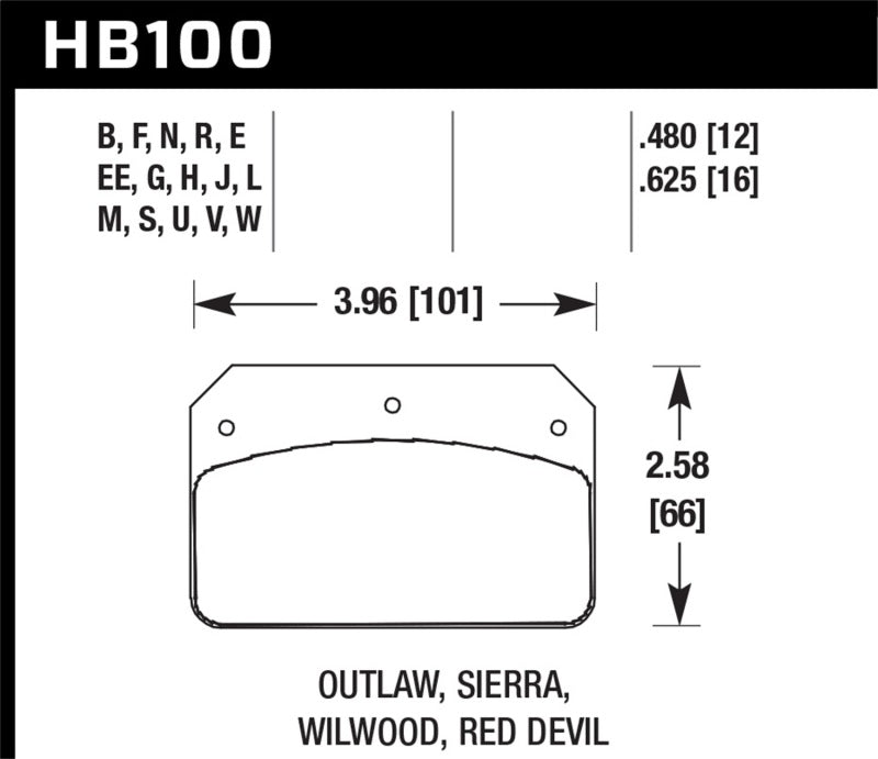 Hawk Wilwood Dynalite Caliper DTC-30 Brake Pads-SR1 Performance
