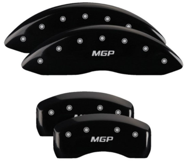 MGP 36027SMGPBK Brake Caliper Covers for 2019-2020 Lincoln Nautilus with Black Finish and Silver Engraving