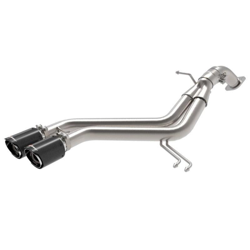 aFe Takeda 13-17 Hyundai Veloster L4-1.6L 2-1/2in 304 SS Axle-Back Exhaust w/ Carbon Fiber Tips-SR1 Performance