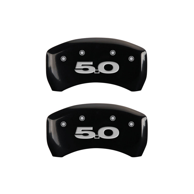MGP 4 Caliper Covers Engraved Front Mustang Engraved Rear 50 Black finish silver-SR1 Performance