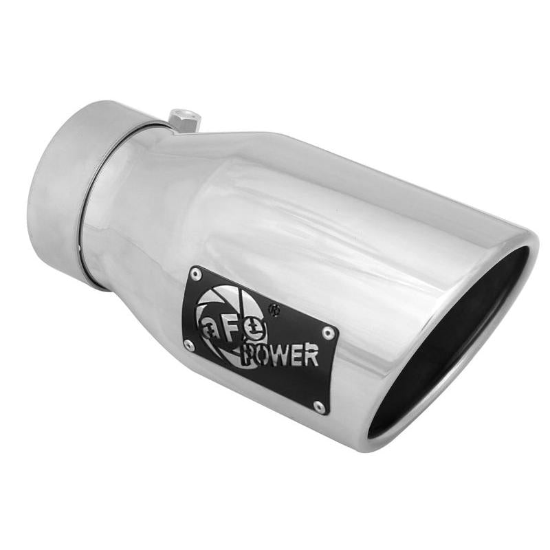 aFe MACH Force-Xp 3in Inlet x 4-1/2in Outlet x 9in Length 304 Stainless Steel Exhaust Tip-SR1 Performance