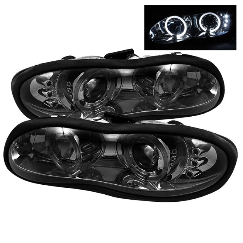 Spyder Chevy Camaro 98-02 Projector Headlights LED Halo LED Smke - Low H1 PRO-YD-CCAM98-HL-SM-SR1 Performance