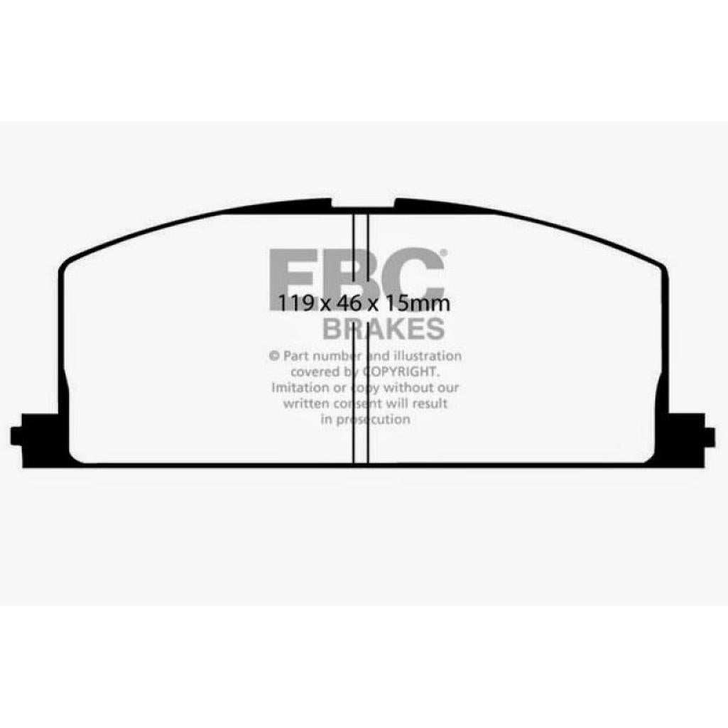 EBC Yellowstuff Front Brake Pads for Toyota Celica 1983-1991 and Toyota MR2 1983-1995 – Part Number DP4453R