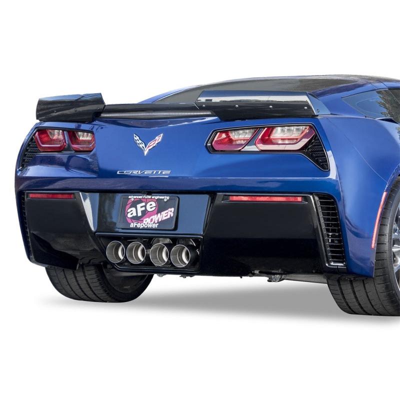 aFe MACHForce XP 3in-2 1/2in Axle Back 304SS Exhaust w/ Polished Tips 15-17 Chevy Corvette Z06-SR1 Performance
