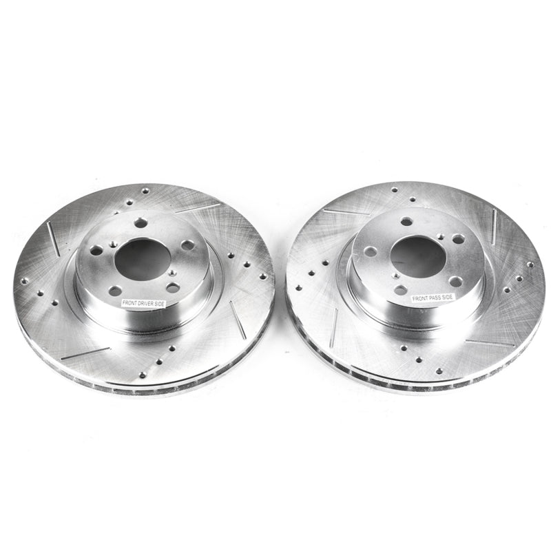 Power Stop 05-06 Saab 9-2X Front Evolution Drilled & Slotted Rotors - Pair-SR1 Performance