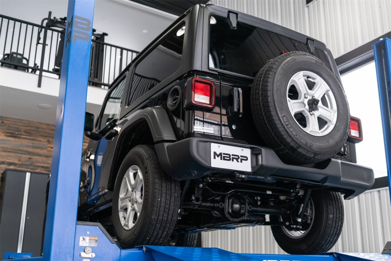 MBRP 18-20 Jeep Wrangler JL 2.5in Single Rear Exit Cat Back Exhaust - Aluminum-SR1 Performance