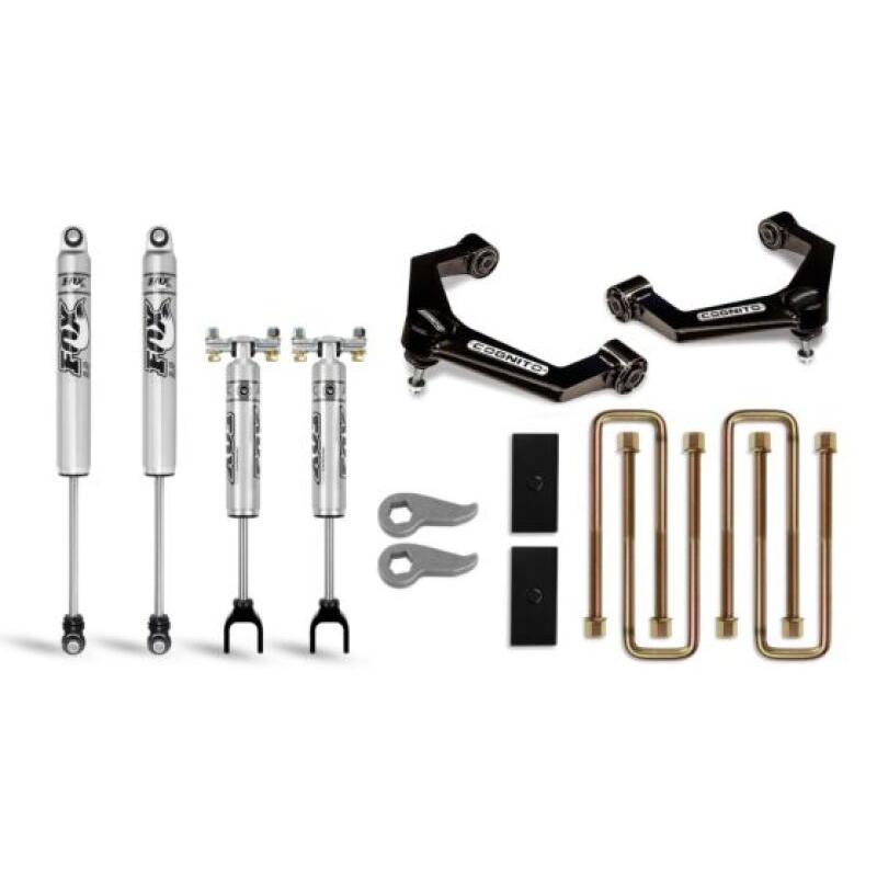 Cognito 20-24 Chevy Silv/Sierra 2500/3500HD 2/4WD 3in Perf Ball Joint Lvl Lift Kit w/ Fox PS 2.0 IFP