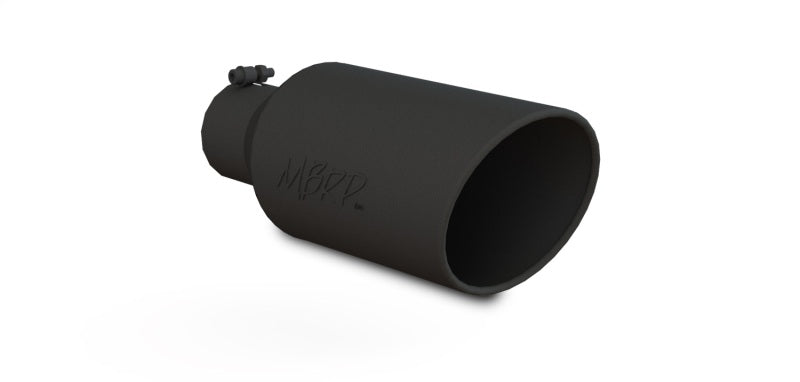 MBRP Universal Exhaust Tip 7in O.D. Rolled End 4in Inlet 18in Length - Black-SR1 Performance