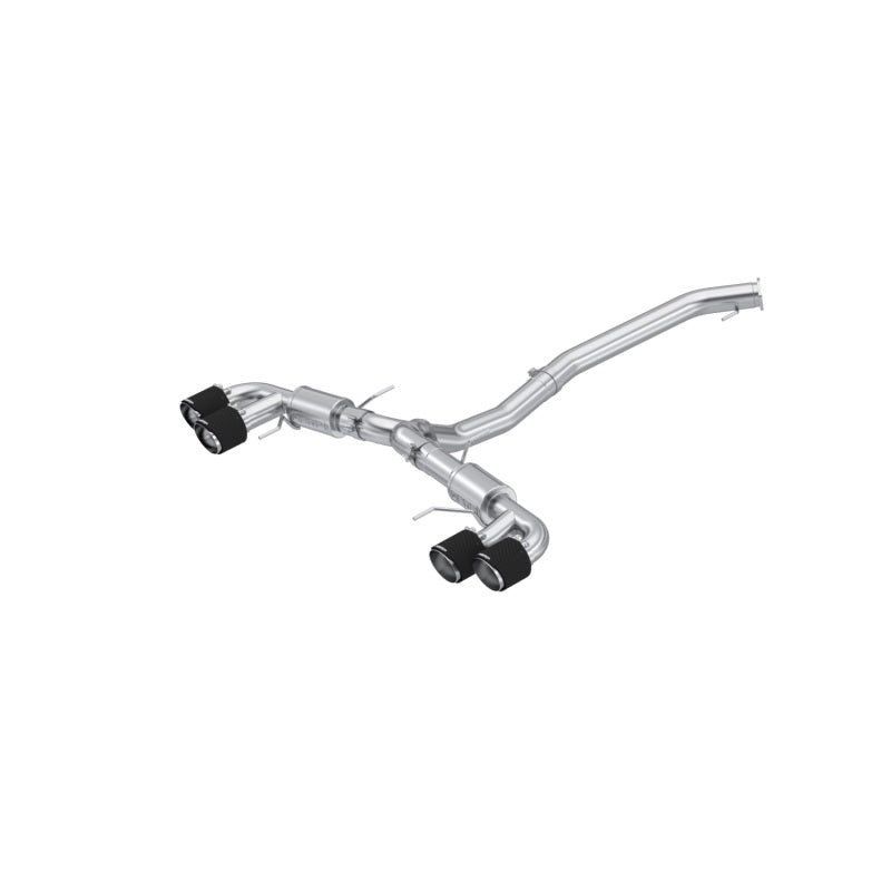 MBRP 2009-2023 Nissan GTR 3.8L Stainless Steel 3.5in Cat-Back, Dual Split Rear Quad Carbon Tips-SR1 Performance