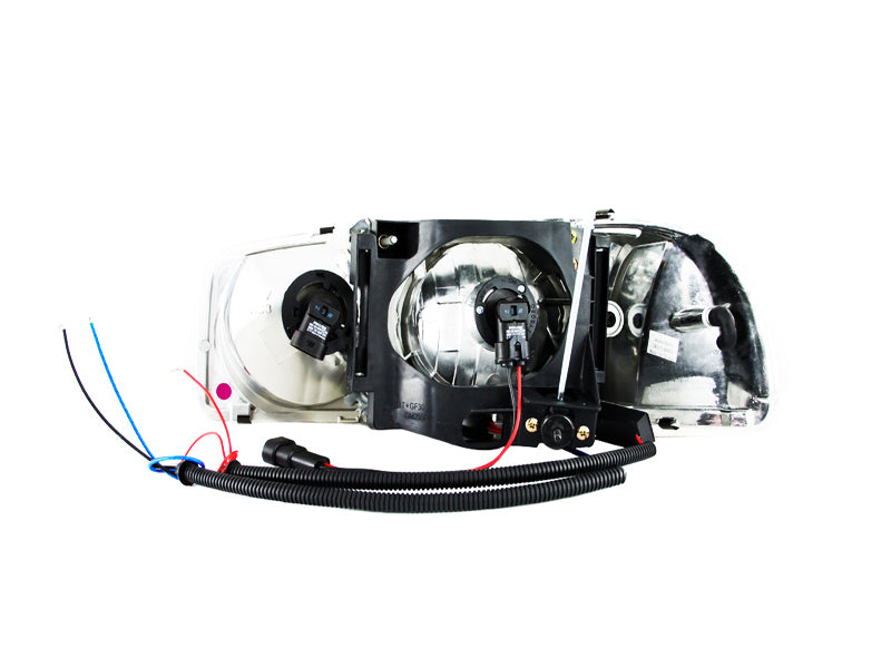 ANZO 1999-2006 Gmc Sierra 1500 Crystal Headlights w/ Halo and LED Chrome-SR1 Performance