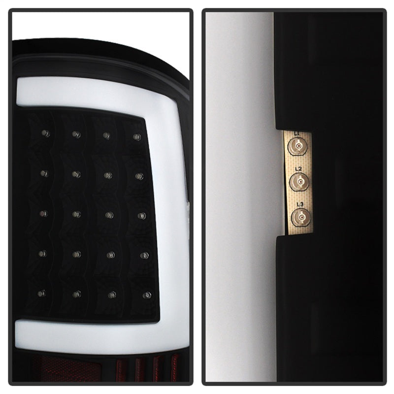 Xtune GMC Sierra 07-13 LED Tail Lights Black ALT-ON-GS07-G2-LED-BK-SR1 Performance