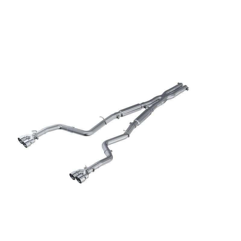 MBRP 15-16 Dodge Challenger RT 5.7L Aluminized Steel 3in Dual Rear Cat-back Quad Tips - Street-SR1 Performance