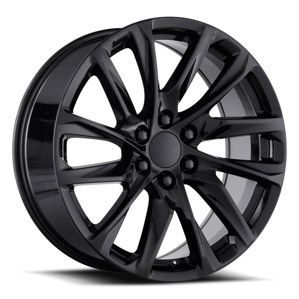 20X9 6X5.5 +28 HB 78.1 ESCALADE 12-SPK GLOSS BLACK WITH CAP-SR1 Performance
