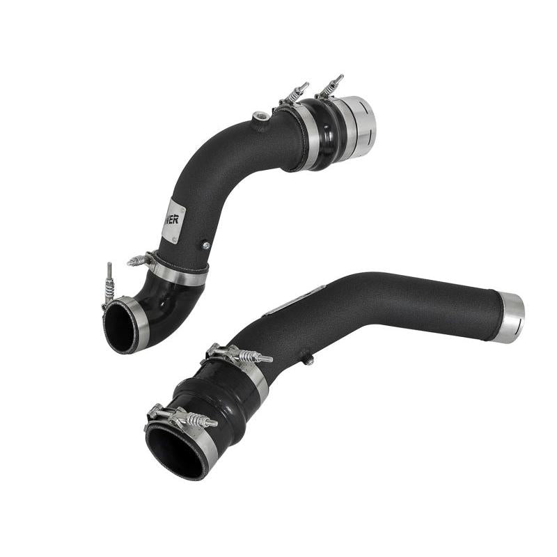 aFe Bladerunner 3in Hot and Cold Side Black Intercooler Tubes 2017 Ford Diesel Trucks V8 6.7L (td)-SR1 Performance