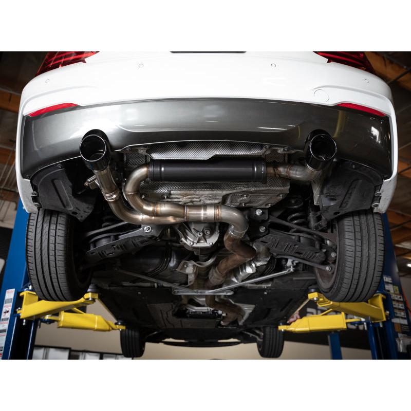 aFe MACHForce XP 3in to 2.5in 304 SS Axle-Back Exhaust w/ Polished Tips 14-16 BMW M235i-SR1 Performance