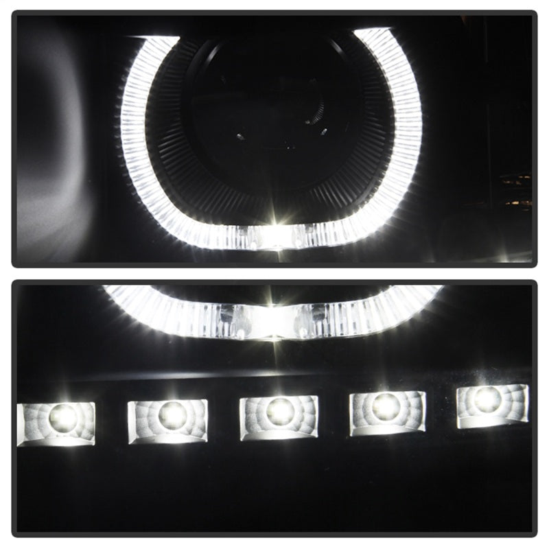 Xtune Chevy Silverado 1500/2500/3500 07-13 LED Halo Projector Headlights Black PRO-JH-CSIL07-CFB-BK-SR1 Performance