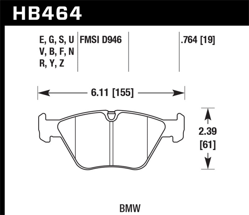 Hawk HP+ Street Brake Pads-SR1 Performance