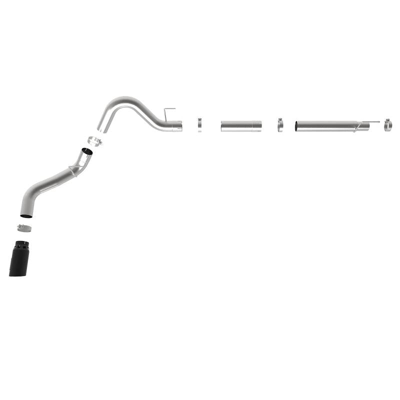 aFe Large Bore-HD 4in 409 SS DPF-Back Exh 18-19 Ford F-150 V6-3.0L (td) w/ Black Tip-SR1 Performance