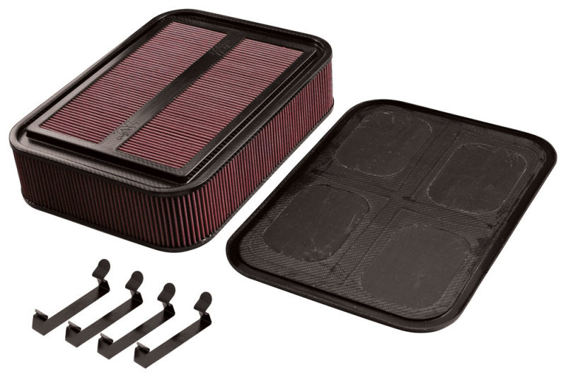 K&N Custom Racing Assembly Carbon Fiber 4in Air Box w/ Base and Hardware - Large-SR1 Performance