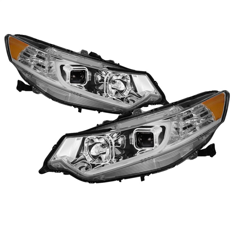 xTune 09-14 Acura TSX Projector Headlights - Light Bar DRL - Chrome (PRO-JH-ATSX09-LB-C)-SR1 Performance