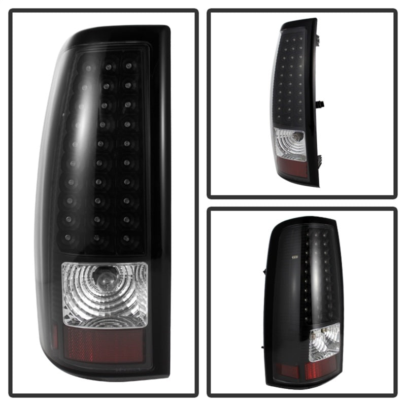 Xtune 03-06 Silverado 1500/2500 (Will Not Fit Stepside) LED Tail Lights Black ALT-ON-CS03-LED-BK-SR1 Performance