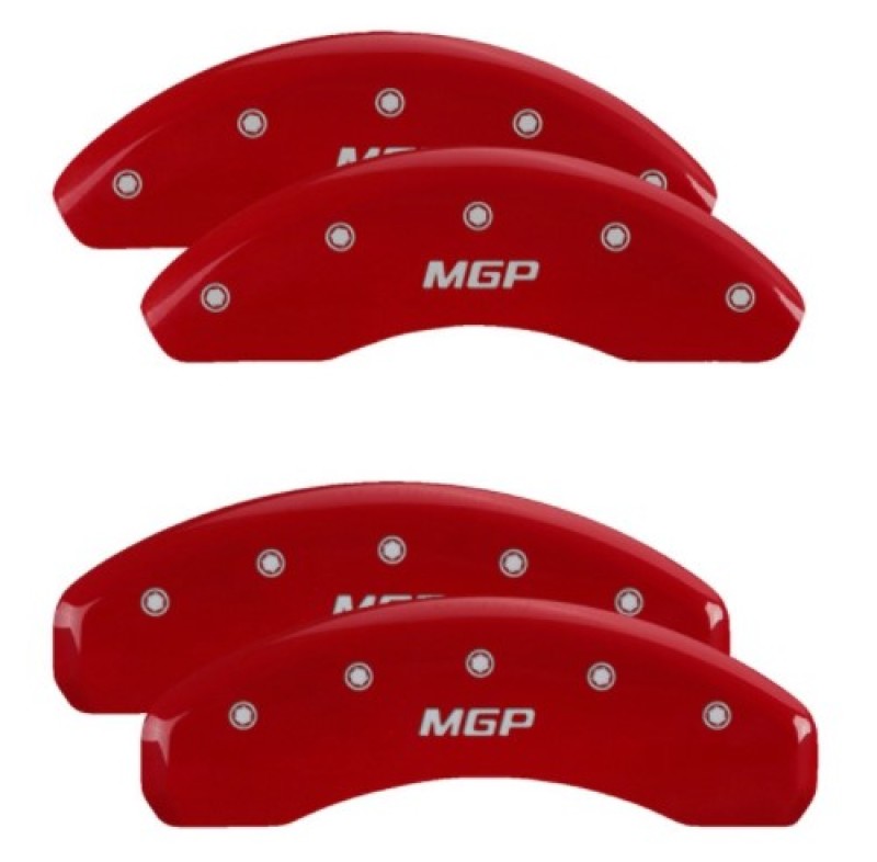 MGP 4-Piece Caliper Covers for 2023-2025 Toyota Prius * Red Finish with Engraved Silver Characters