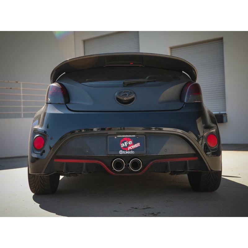 aFe Takeda 13-17 Hyundai Veloster L4-1.6L 2-1/2in 304 SS Axle-Back Exhaust w/ Polished Tips-SR1 Performance