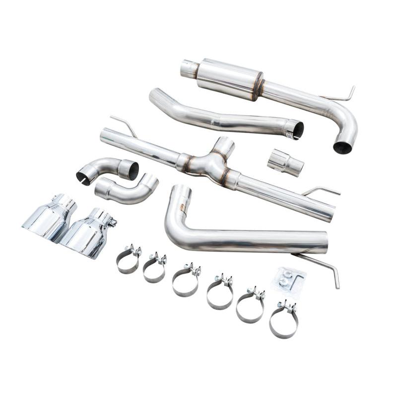 AWE 2022 VW GTI MK8 Track Edition Exhaust - Chrome Silver Tips-SR1 Performance