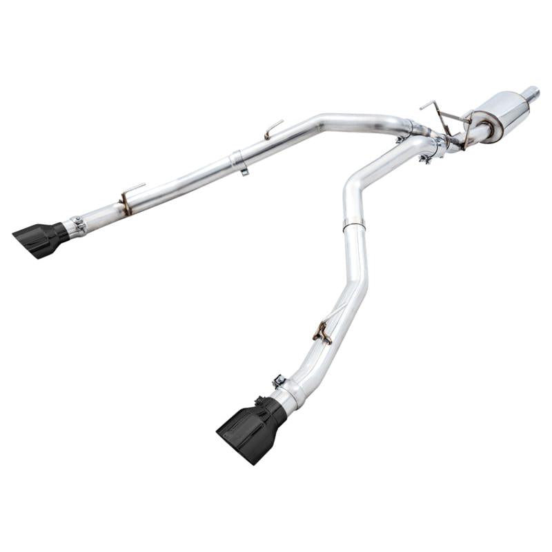 AWE Tuning 09-18 RAM 1500 5.7L (w/Cutouts) 0FG Dual Rear Exit Cat-Back Exhaust - Diamond Black Tips-SR1 Performance