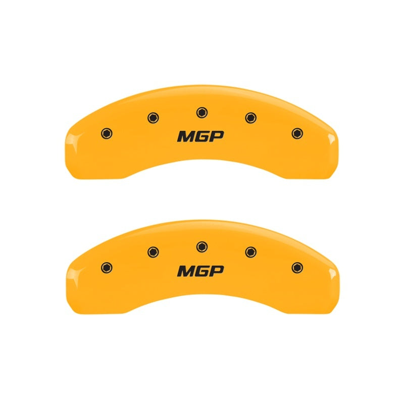 MGP 2 Caliper Covers for Chevrolet Tahoe 2018-2019 * Yellow Finish with Black Characters