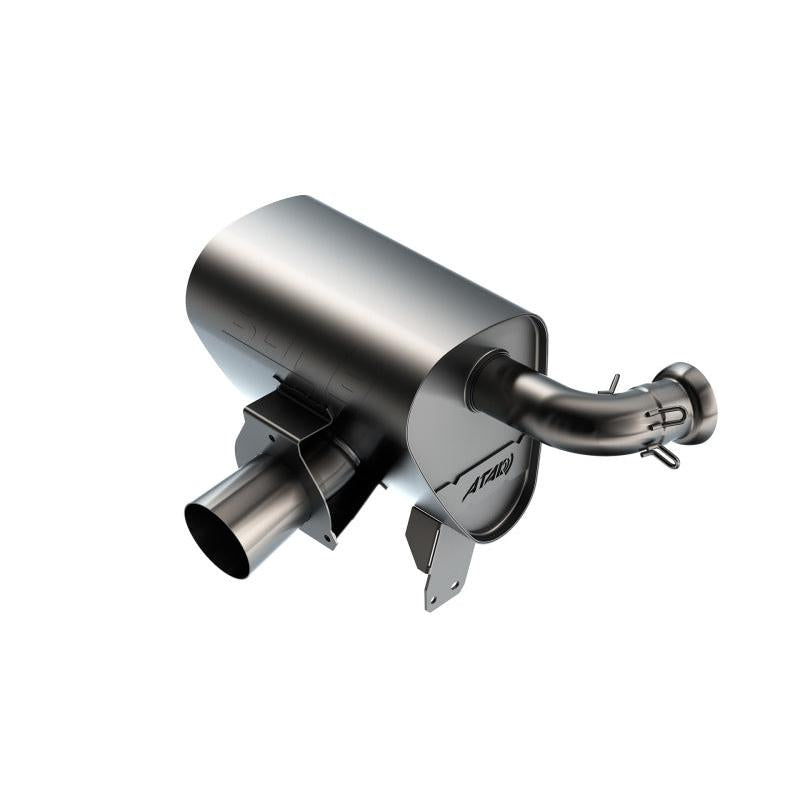 Borla 15-22 Can-Am Maverick X3 900cc Triple Turbo Manifold-Back Exhaust Atak Muffler - Black Coated-SR1 Performance
