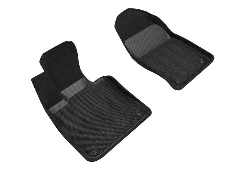 3D MAXpider 19-21 Volvo S60/V60 20-21 V60 Cross Country Elegant Hybrid 1st Row Floormat - Black-SR1 Performance