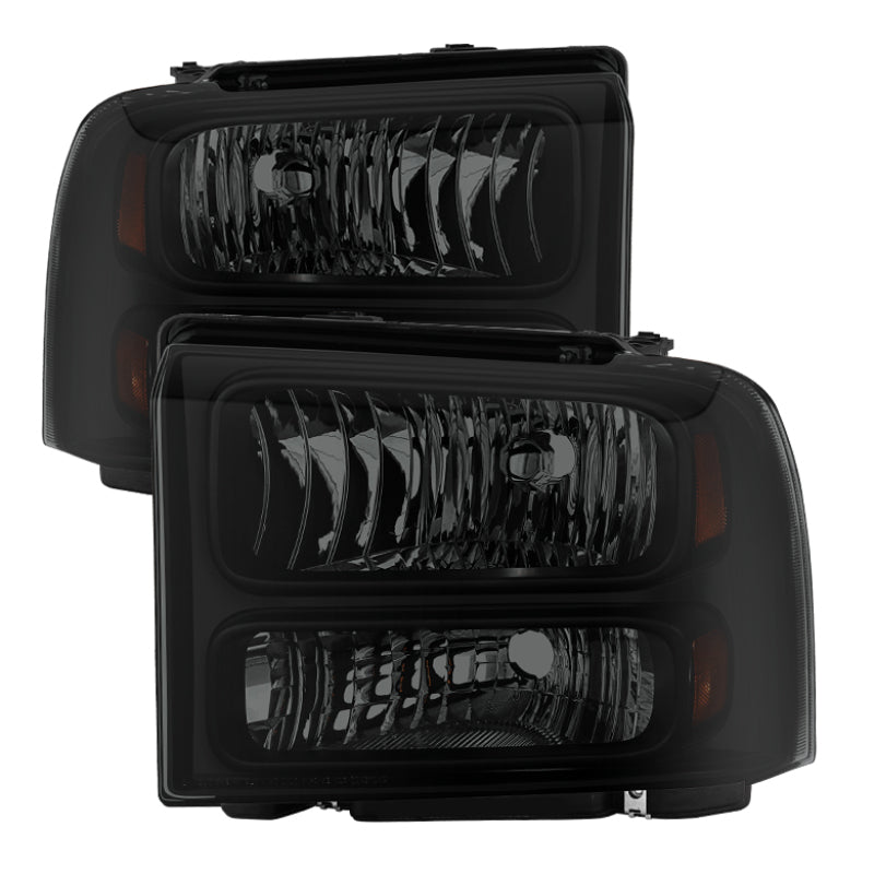 Xtune Ford F250/350/450 Super Duty 05-07 Crystal Headlights Black Smoked HD-JH-FS05-AM-BSM-SR1 Performance