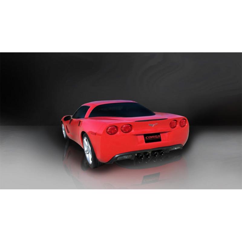 Corsa 2009-2013 Xtreme Axle-Back Exhaust w/Dual Black 3.5in Tips 09-13 Chevrolet Corvette C6 6.2L V8-SR1 Performance