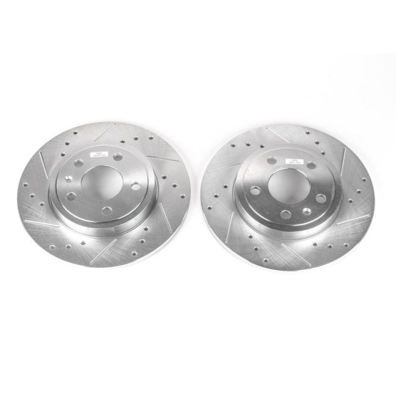 Power Stop 05-09 Audi A4 Rear Evolution Drilled & Slotted Rotors - Pair-SR1 Performance