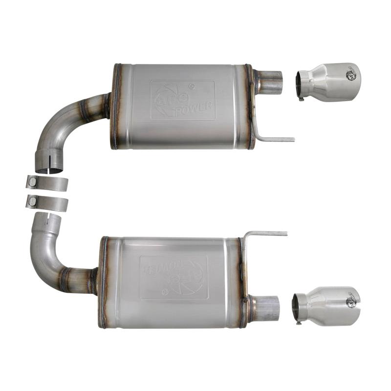 aFe MACH Force-Xp SS Axle Back Exhaust w/Polished Tips 15-17 Ford Mustang GT V8-5.0L-SR1 Performance