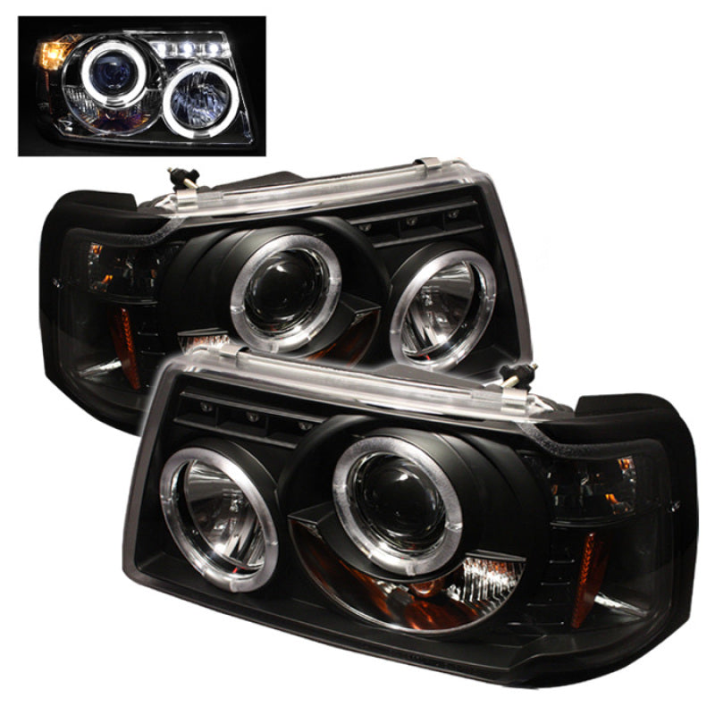 Spyder Ford Ranger 01-11 1PC Projector Headlights LED Halo LED Blk PRO-YD-FR01-1PC-HL-BK-SR1 Performance