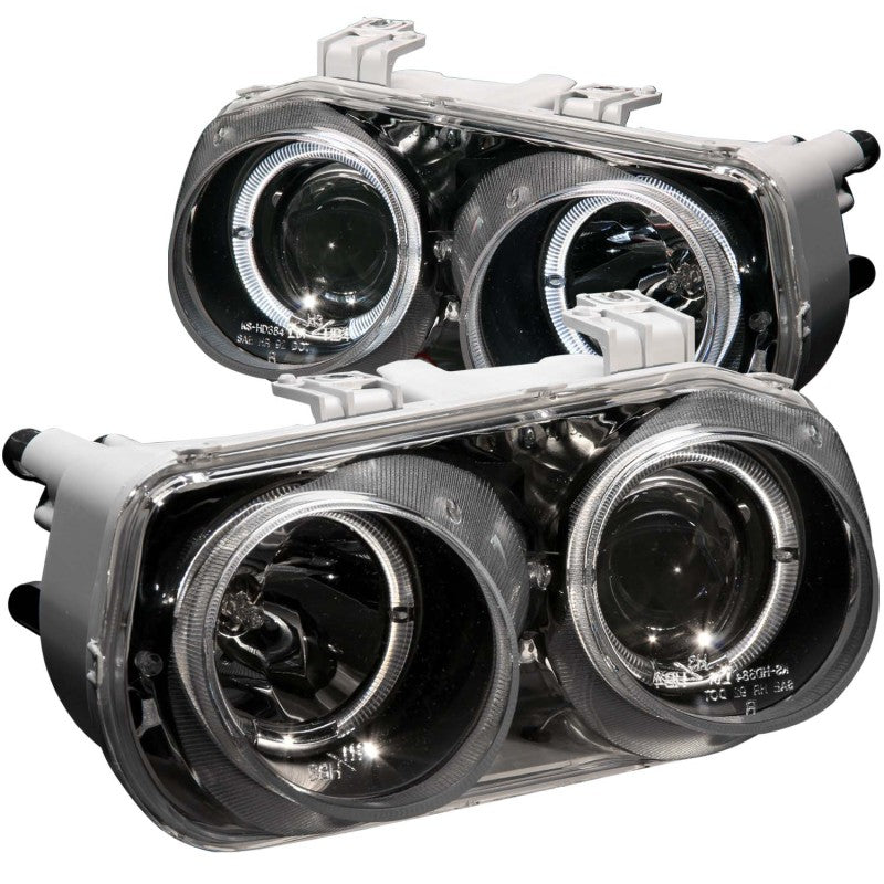 ANZO 1994-1997 Acura Integra Projector Headlights w/ Halo Black-SR1 Performance